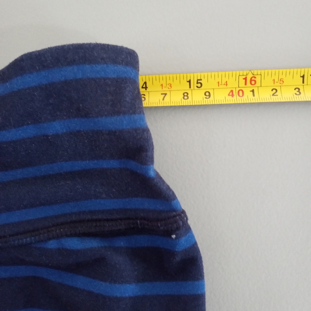 Betsey Johnson Pants Medium Give Love Get Love Blue Striped Yoga Athletic Calf - Picture 9 of 13